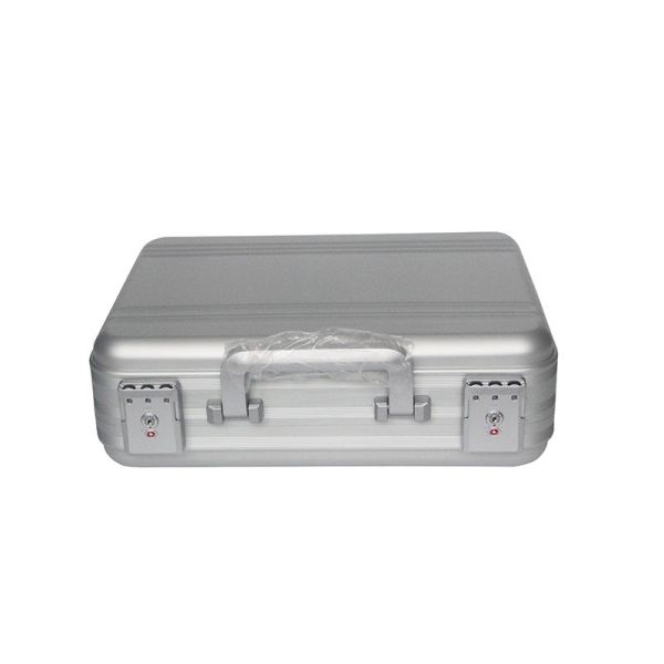 MSAC Silver Aluminum Attache Case Molded Document Computer Hard Shell Briefcase