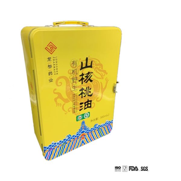 DADI 500ml Round Olive Oil Can Cold Press Oil Tinplate Containers Customized Printings