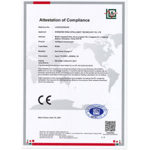 Shenzhen Rona Intelligent Technology Co., Ltd Certifications