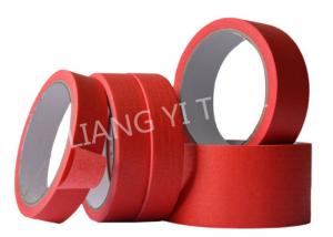  Red Crepe Paper Paper Masking Tape Strong Holding Power / No Adhesive Residue Manufactures