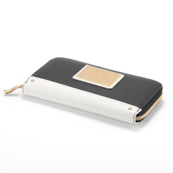 19.5x10x3cm Womens Zipper Wallet , 6in EN17 Pu Leather Purse Separating