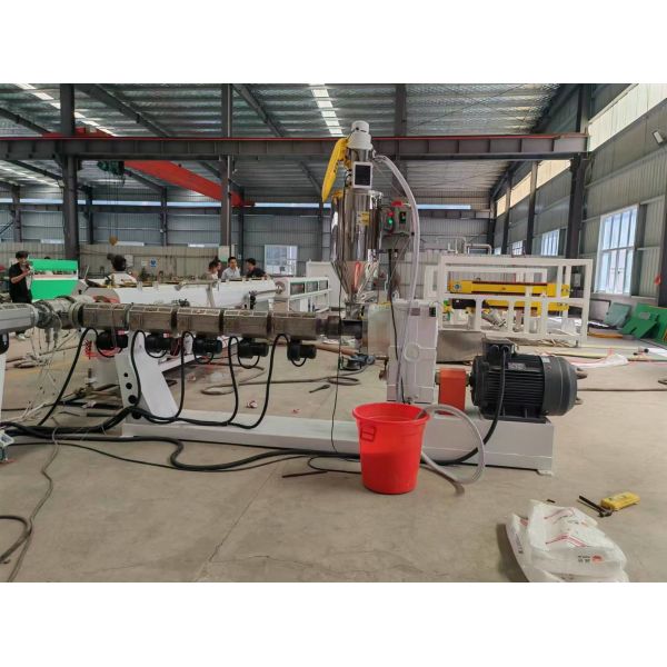 Siemens Motor Two Strands Plastic Pipe Production Line For Advanced Construction Works