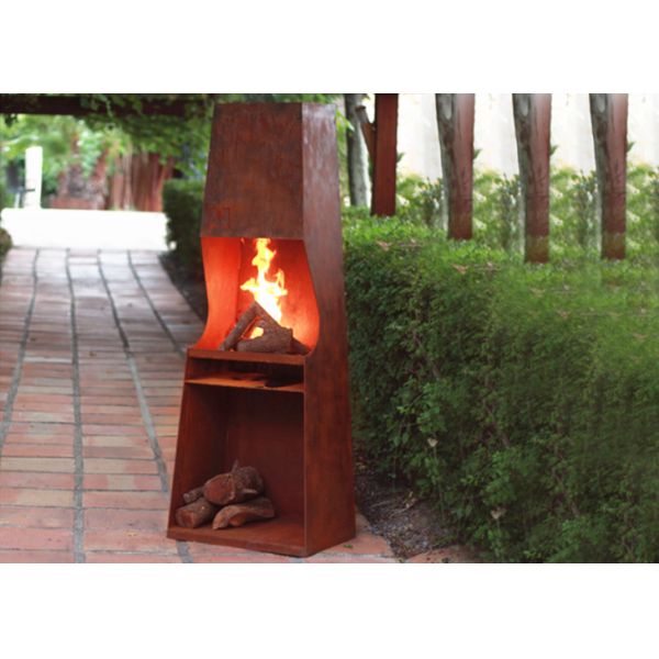 Weather Resistant Corten Steel Fire Pit Rustproof OEM / ODM Available