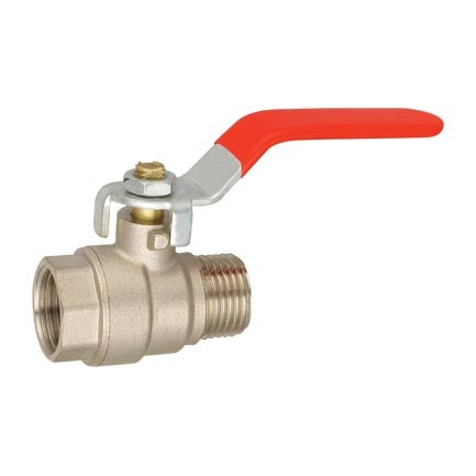 long handle brass ball valve male+female