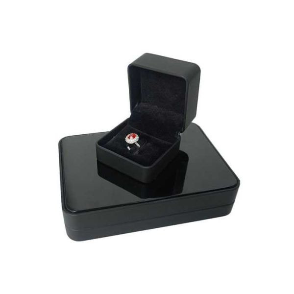 Women Velvet Jewelry Gift Boxes , Jewellery Packaging Boxes Gold Hot Stamping