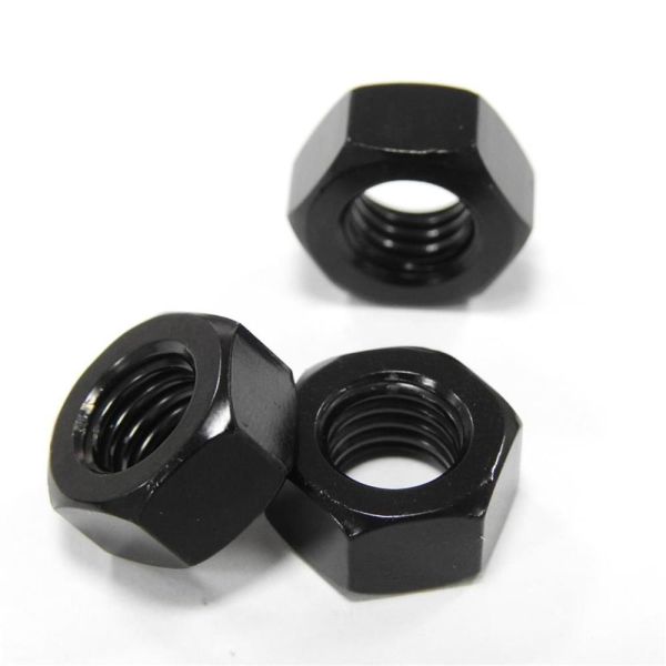 Black One Inch Galvanized Hex Nut High Precision Grade 6.8 8.8 Natural Color