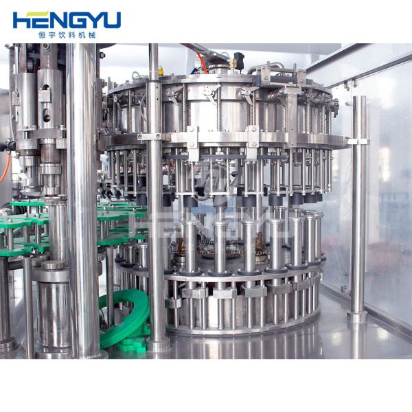 CSD Automatic Glass Bottle Easy to Open Ring Pull  Cap Soft Carbonated Drinks Juice Beverage Filling Capper Capping Machine