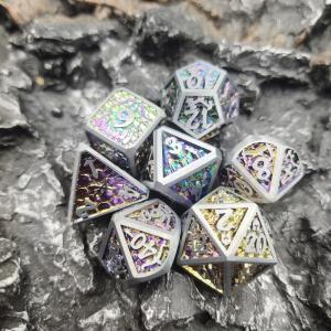 China DND Board game slot Machin Handmade metal Dice Polyhedral on sale