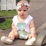Angou INS popular baby summer sets tops+pants 2pcs sets baby cute suits children