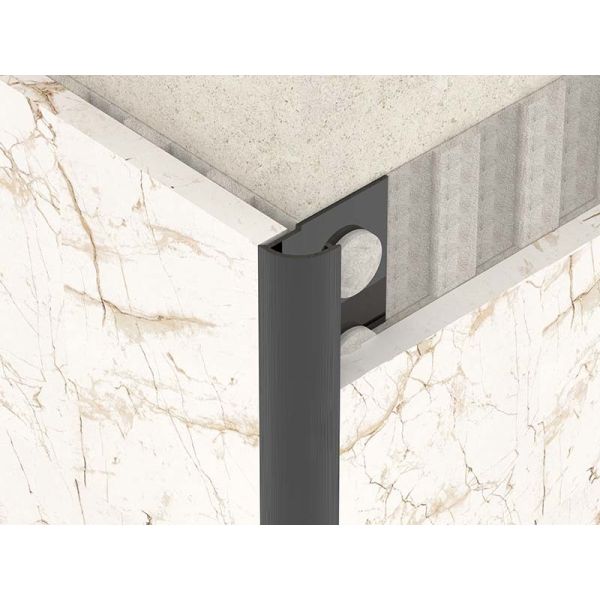 Brushed 2.0mm Stainless Steel Tile Trim Strip For Round Custom