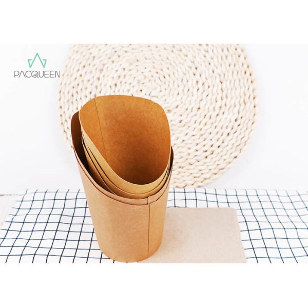 Grease Proof Paper Takeaway Food Containers Onion Rings / Chip Scoop Cups