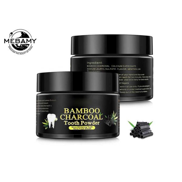 Removal Plaque Teeth Whitening Bleaching Kit , Bamboo Charcoal Teeth Whitening Powder