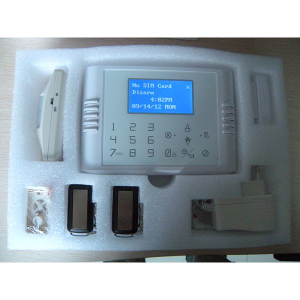 Quad-Band GSM+PSTN Dual Network Touch Keypad LCD Display Wireless Home Alarm System