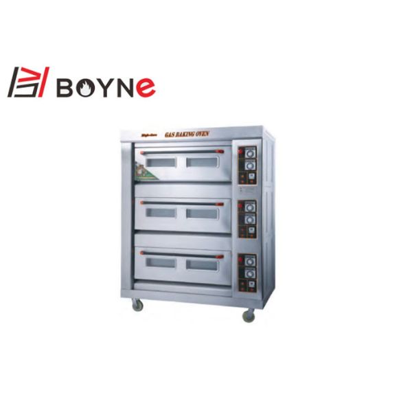 3 deck 6 trays gas bakery oven price/commercial bakery ovens for sale