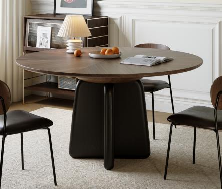 Natural Solid Wood Farmhouse Dining Table