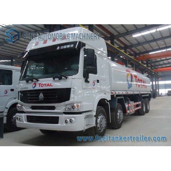 Howo 8x4 Sinotruk Fuel Chemical Tanker Truck , 310HP Carbon Steel Tanker Truck