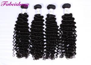 China Aligned Cuticle Brazilian Deep Wave Hair Extensions Natural Color ​BV SGS on sale