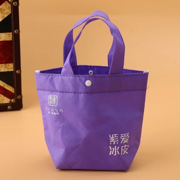 Handled Promotional Cotton Bags / Fashionable Logo Printed Gift Bags
