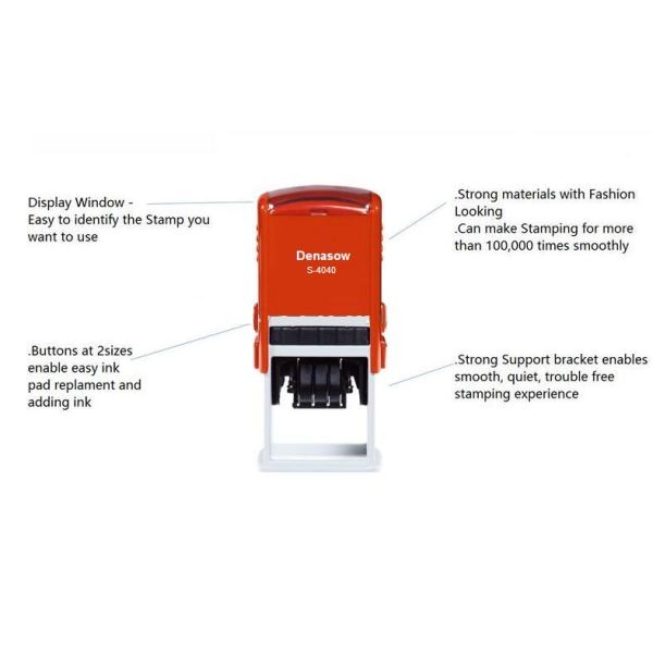 Office Square 40x40mm Automatic Ink Stamp Dealers/Hot sale office Numerical Stamp