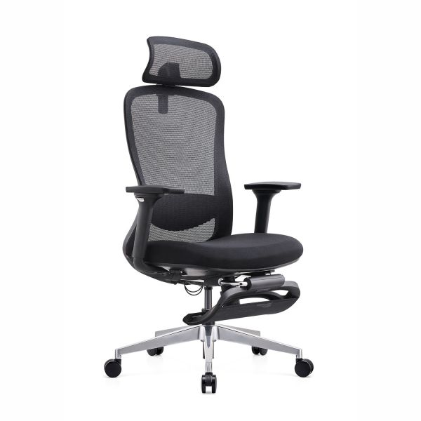 Comfortable Foshan Mesh Office Chair with 4D Adjustable Ergonomic Design and Footrest