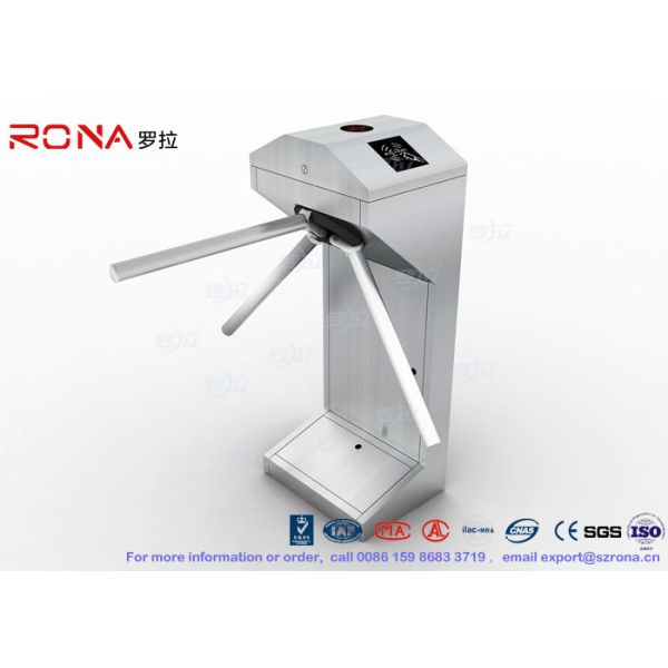 Professional Access Control Tripod Turnstile Rotating Steel CE Certification