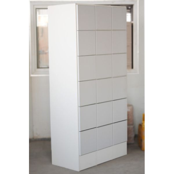 Six Tier White Storage Locker Anti - Odor H2000 × W933 × D470mm Heat Resistant