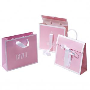  Custom Printing Paper Boutique Pink Gift Bag Popular Shopping Packaging Shipping Bag For Clothing Apparel Manufactures