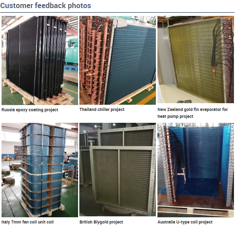 Compact Fin Type Heat Exchanger For Commercial / Industrial Refrigeration Equipment