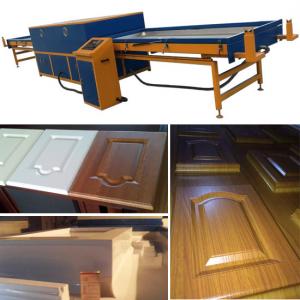 China MDF laminate cabinet door PVC film vacuum membrane press machine on sale