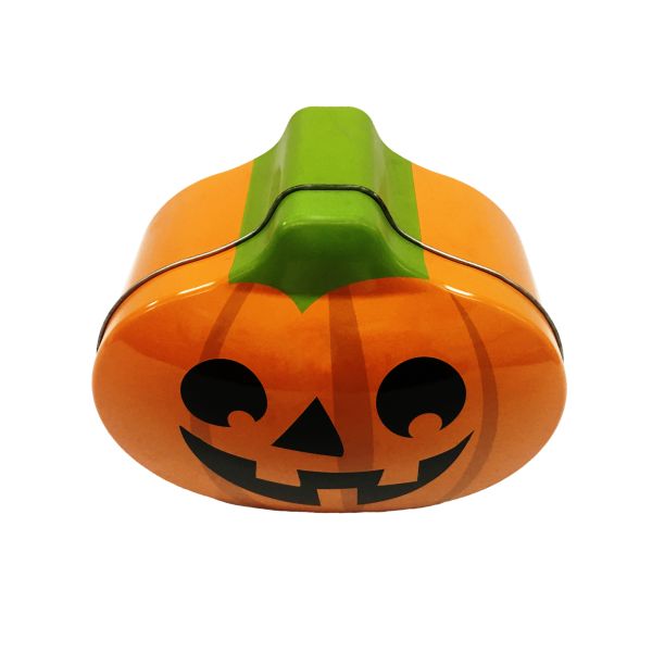 Storage Container Cartoon Metal Box Tinplate Creative Pumpkin Shape Design