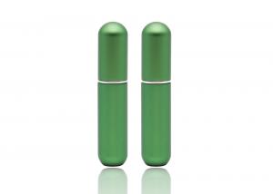  Finger Size 5ml Refillable Glass Perfume Spray Bottles Matte Green Perfume Tester Manufactures
