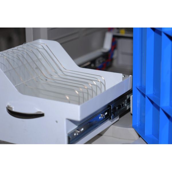 Multiple Color Laptop Charging Cabinet 5 Comparts 1 Column Triple Tier Lockers