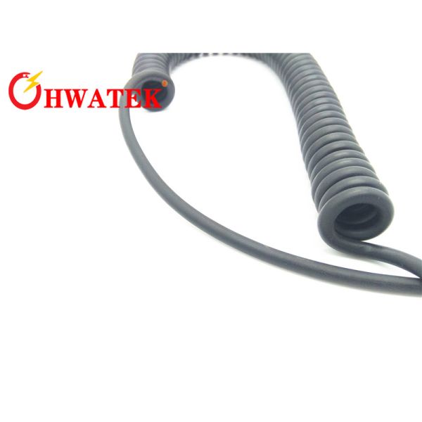 Retractable Curly Spiral Power Cable Signal Wire With PUR Sheath Jacket OEM Service