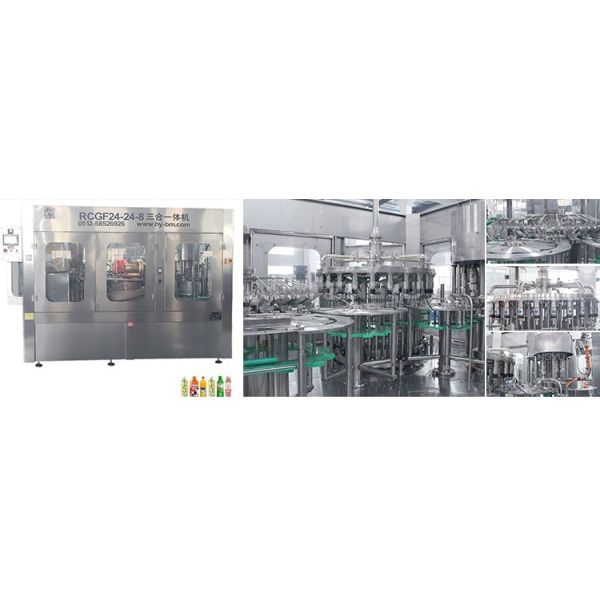 High-Speed Juice Making Machine Automatic Fresh  Sterilization With Pulp Hot Filling Line  Bottle Beverage Packing Machine