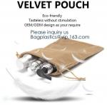 Velvet Pouch Gift Custom Logo Cosmetic Jewelry Drawstring Pouch Velvet Bag,Cigar