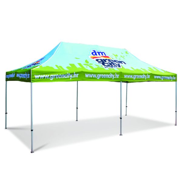 Hexagonal Custom Printed Pop Up Canopy , Steel Frame Personalized Pop Up Canopy