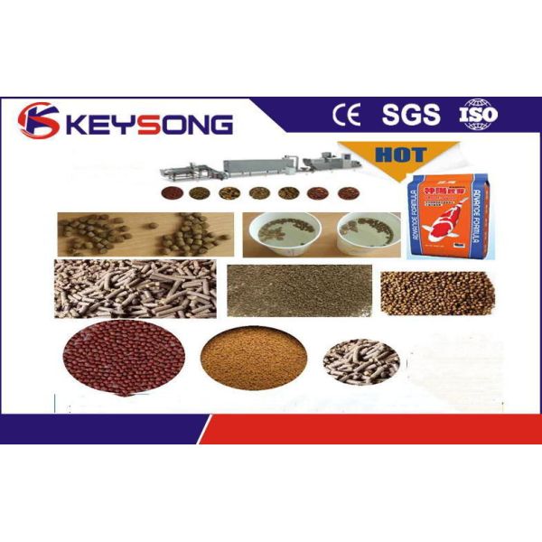 Semi Automatic Pet Food Making Machine / Fish Food Processing Line Steady Performance