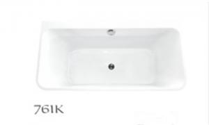  Glossy Solid Surface Acrylic Free Standing Bathtub Indoor Square Shaped Manufactures