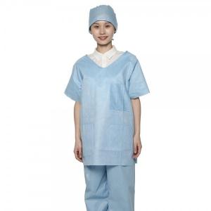 China S-5XL Disposable Hospital Scrubs Medical Nurse Suit 35gsm SMS Material on sale