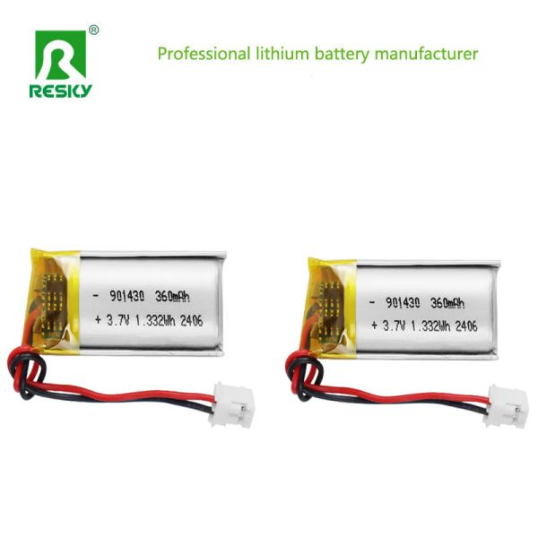 Lithium Polymer Battery Cell 3.7V 901430 360mAh 1.33wh Rechargeable Lithium Polymer Battery Pack