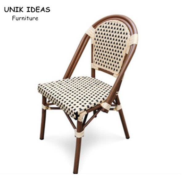 Wicker French Rattan Garden Chair Vintage Restaurant Cafe Bistro Dining Chair