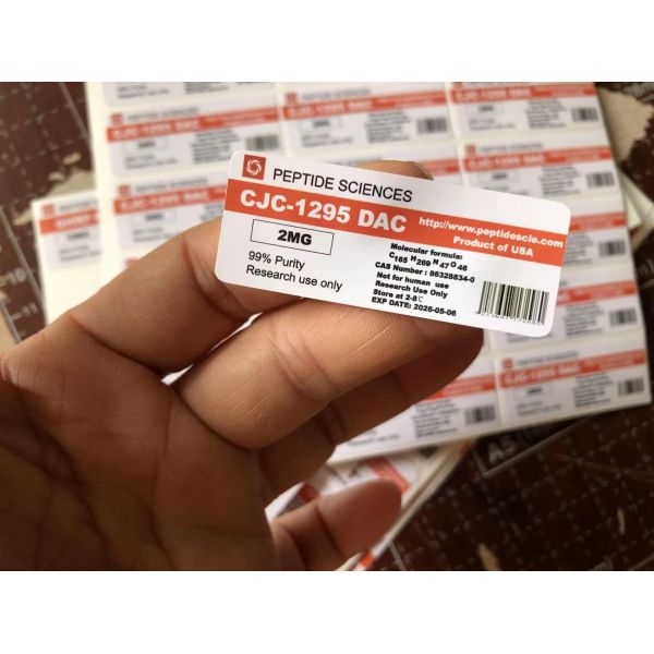 CJC1295 With DAC 2ml 3ml Peptide Vial Labels , PAPER/PET/PVC Pharmacy Vial Labels