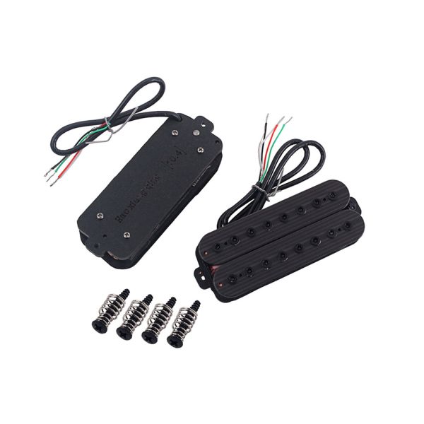 Alnico V 8 Strings Humbucker Pickups Adjustable Hexagon Nut Double Coil Pickup Set Vintage