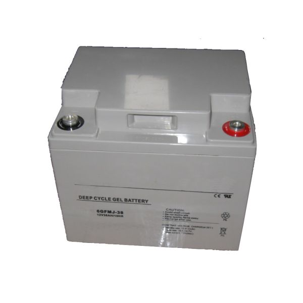 Prolonged Cycle Life Gel Cell Deep Cycle Battery , 12V38AH Solar Power Deep Cycle Battery