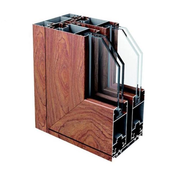Extruded 6063 T5 Wood Grain Aluminum Extrusion Aging Resistance