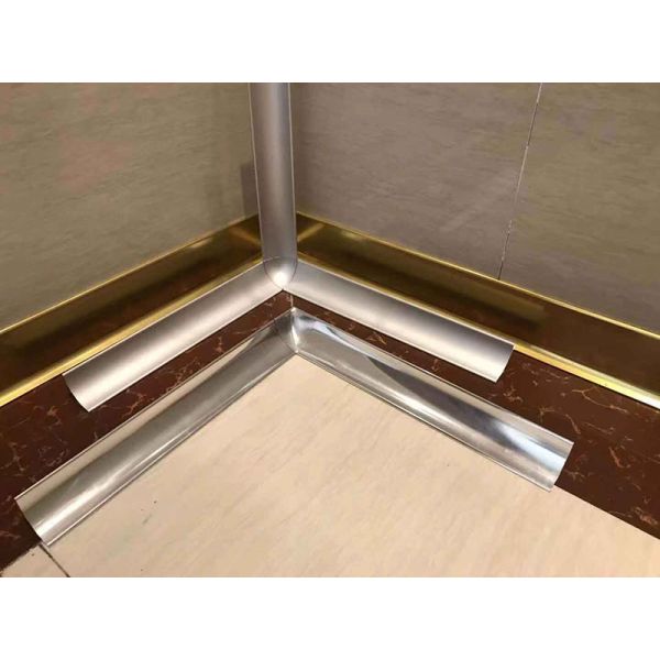 Aluminium Metal Square Edge Tile Trim Anodized Bathroom Tile Edge Trim