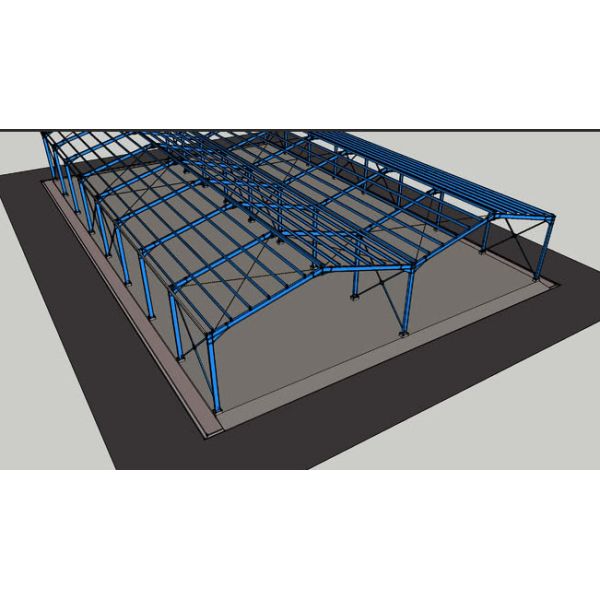 Galvanized Lightweight Prefabricated Steel Frame Buildings Customized Color