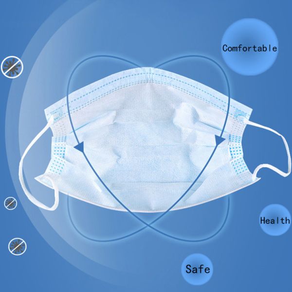 Latex Free 3 Ply Face Mask , Disposable Earloop Face Mask Non Woven Material