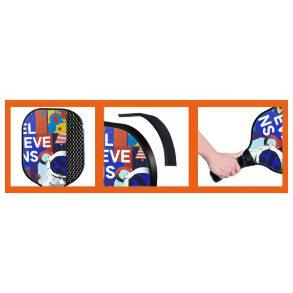 Durable Lightweight Graphite Pickleball Paddle Carbon Fiber UV Printing With Logo