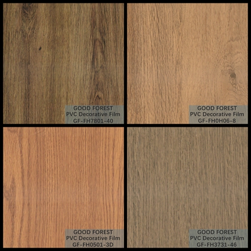 Flowability PVC Decorative Film Scratch Resistance Wooden Grain